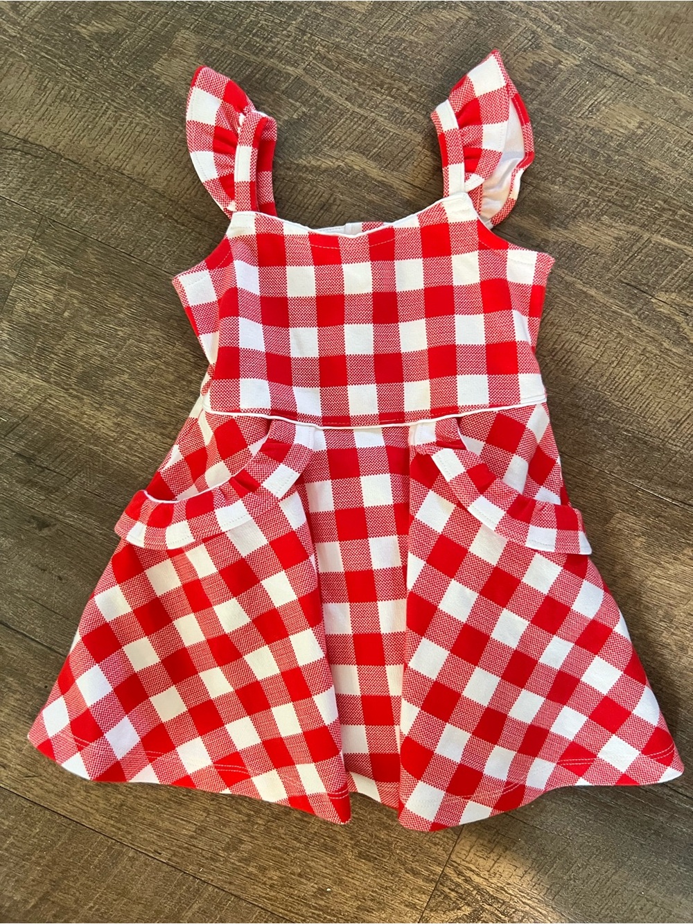 Janie and Jack Red and White Gingham Sundress